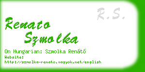 renato szmolka business card